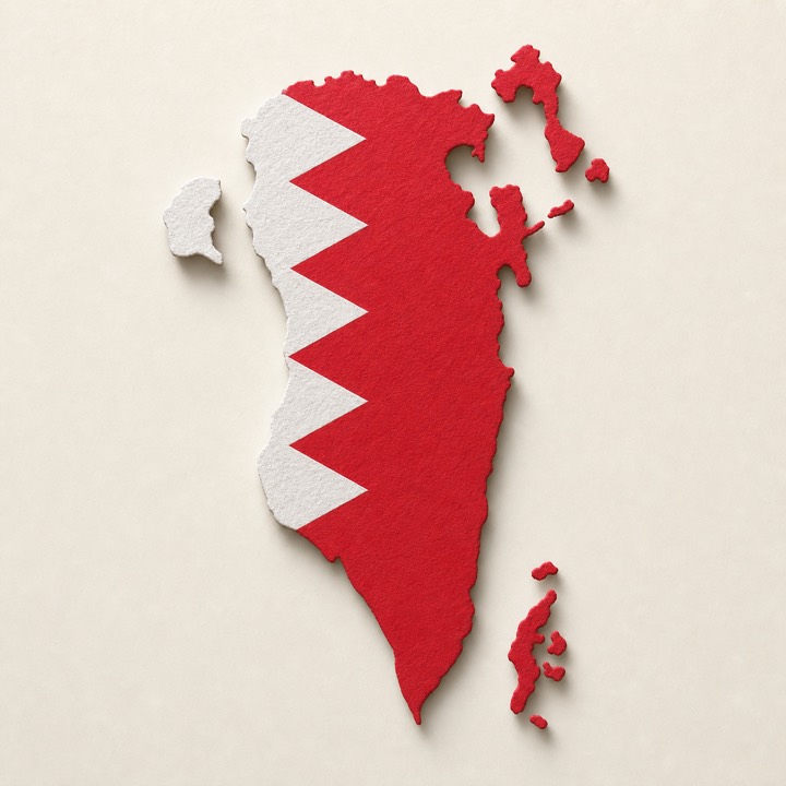 Bahrain country outline