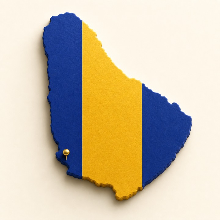 Barbados country outline