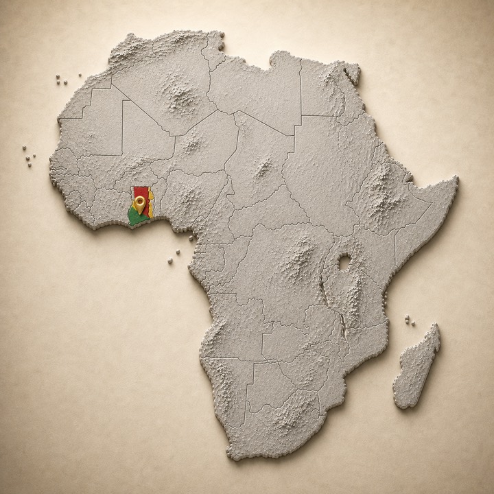 World map with Benin location marker