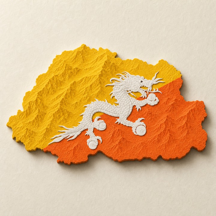 Bhutan country outline