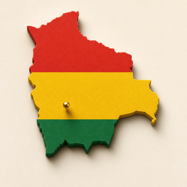 Bolivia country outline
