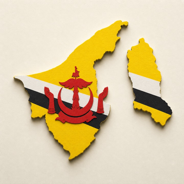 Brunei country outline