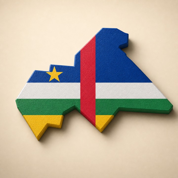 Central African Republic country outline
