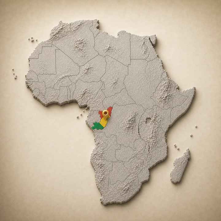 World map with Republic of the Congo location marker