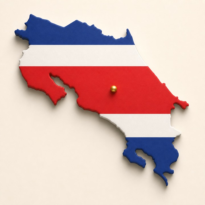 Costa Rica country outline