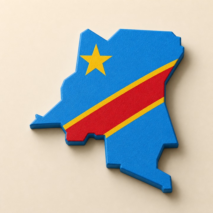 Democratic Republic of the Congo country outline