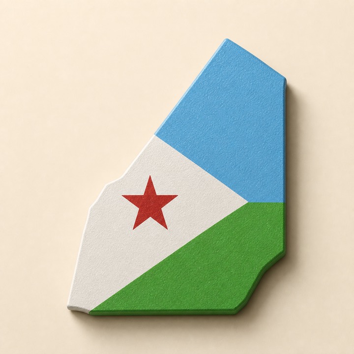 Djibouti country outline