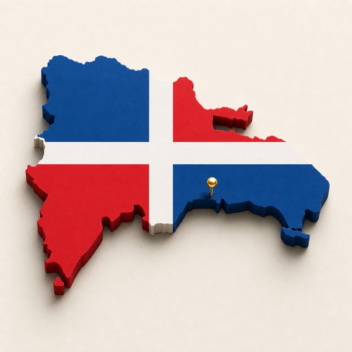 Dominican Republic country outline
