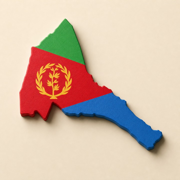 Eritrea country outline