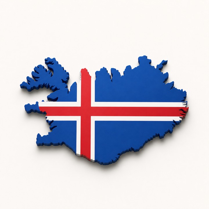 Iceland country outline