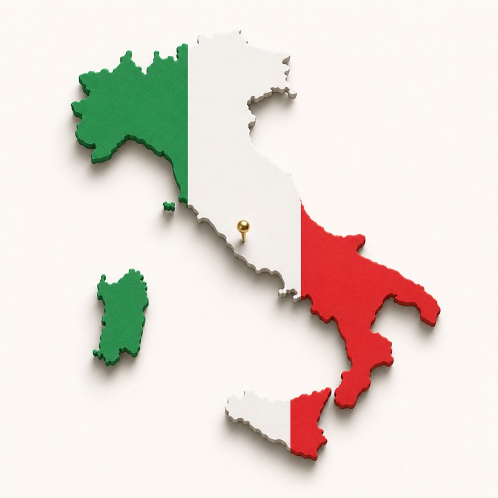 Italy country outline