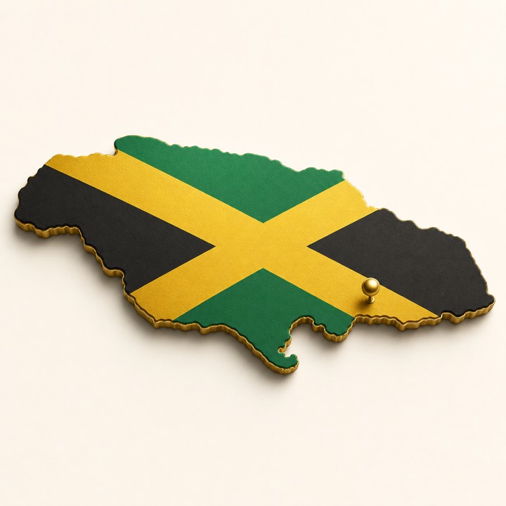 Jamaica country outline