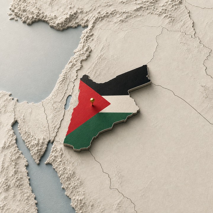 World map with Jordan location marker