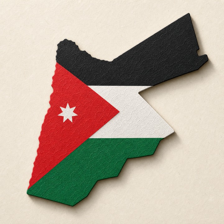 Jordan country outline