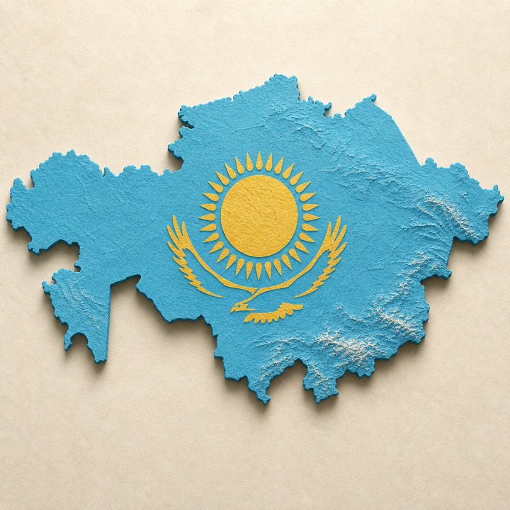 Kazakhstan country outline