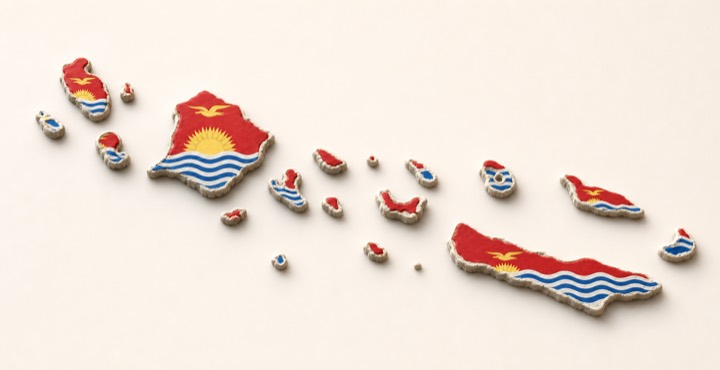 Kiribati country outline