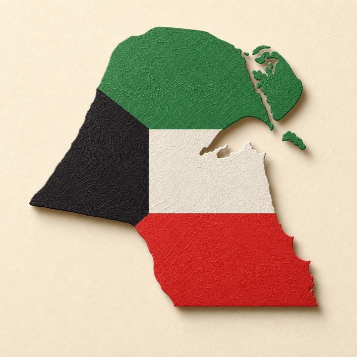 Kuwait country outline