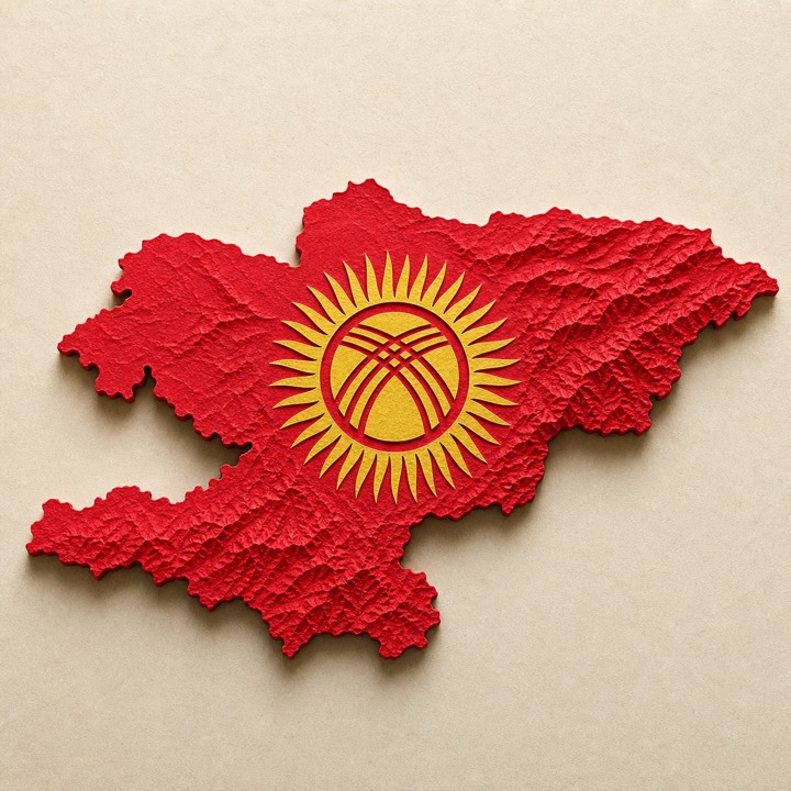 Kyrgyzstan country outline