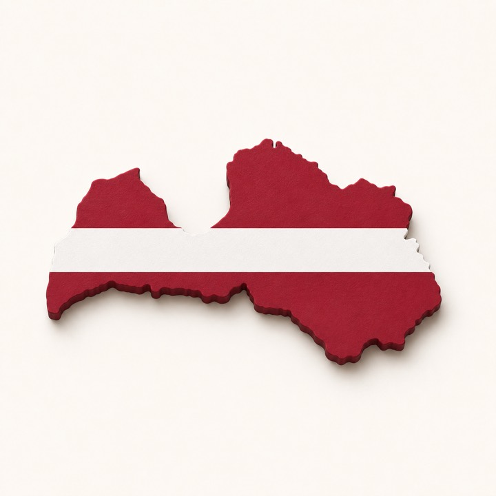 Latvia country outline