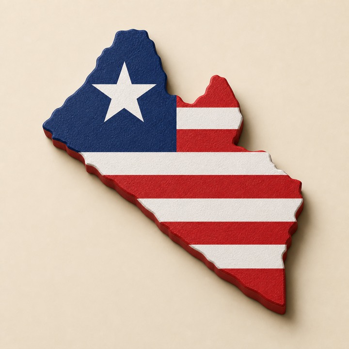 Liberia country outline