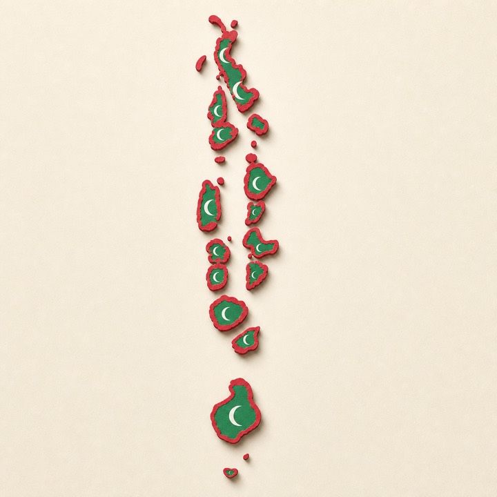 Maldives country outline