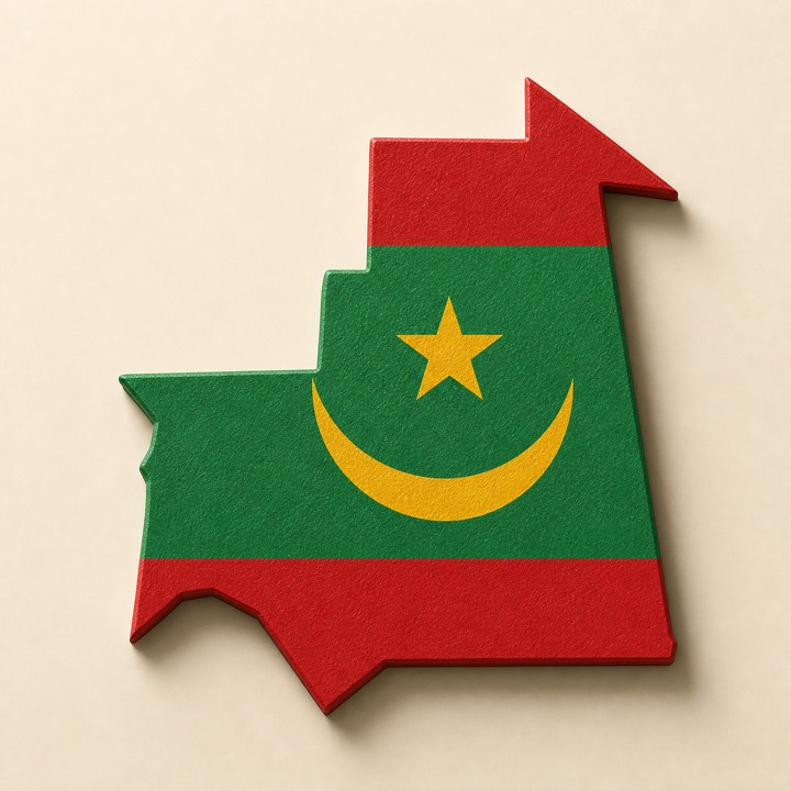 Mauritania country outline
