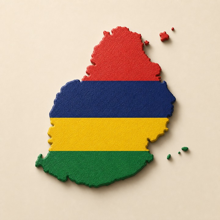Mauritius country outline