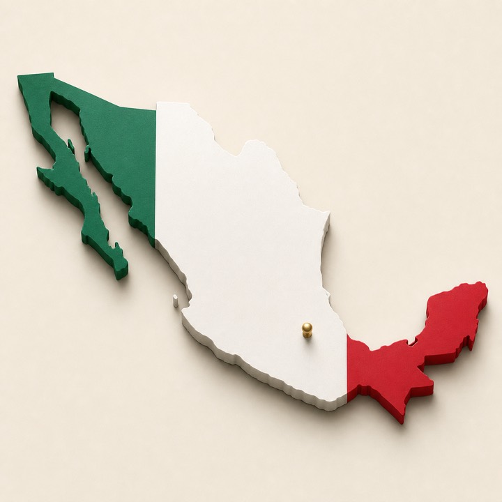 Mexico country outline