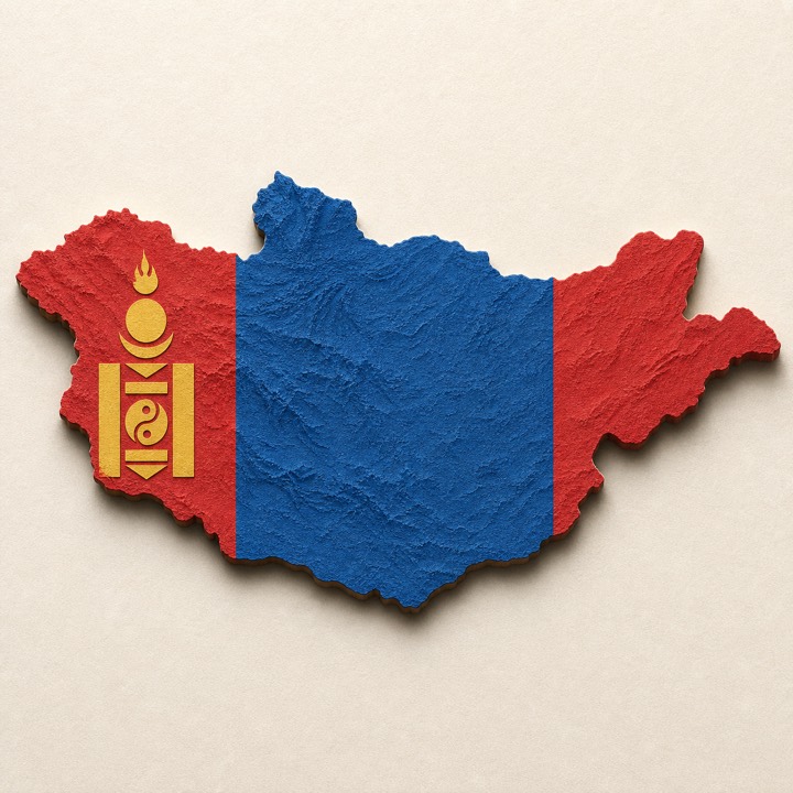 Mongolia country outline