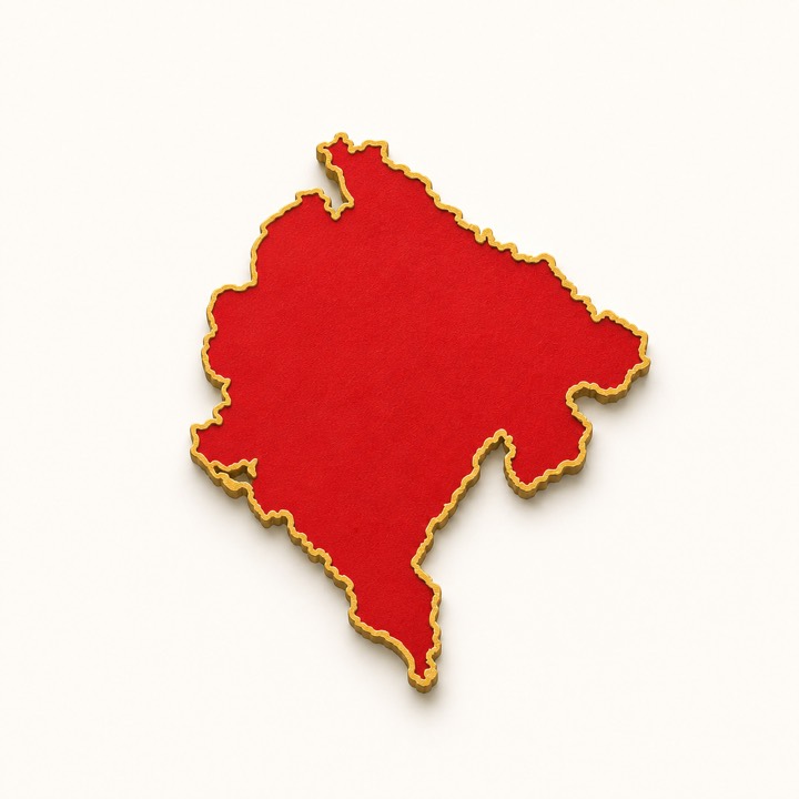 Montenegro country outline