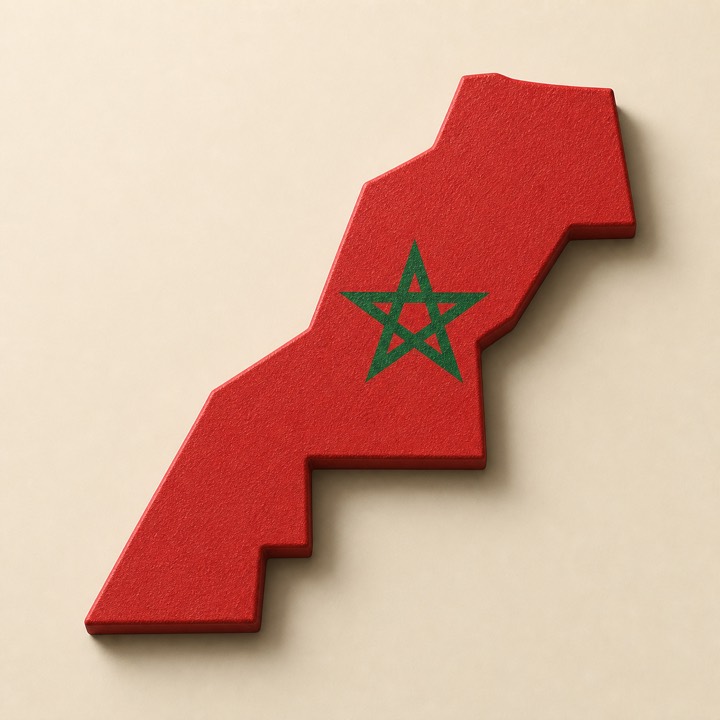 Morocco country outline