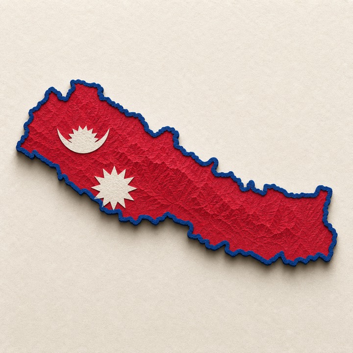 Nepal country outline