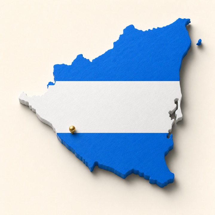 Nicaragua country outline