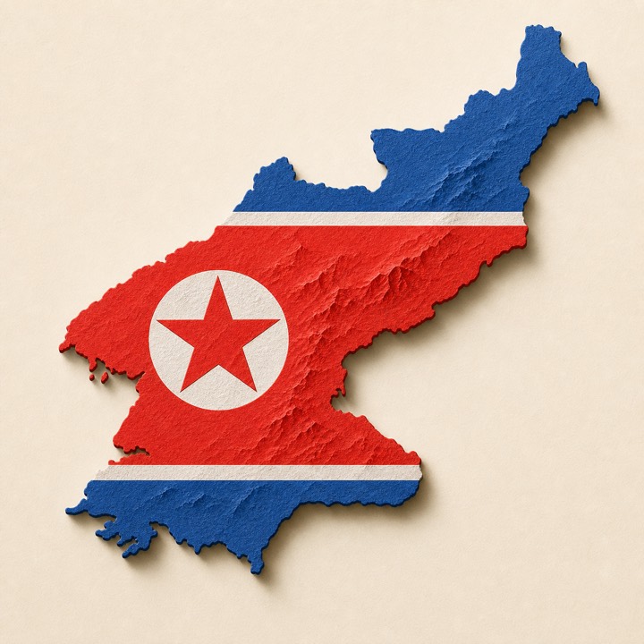North Korea country outline