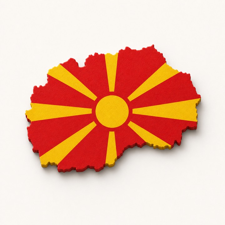 North Macedonia country outline