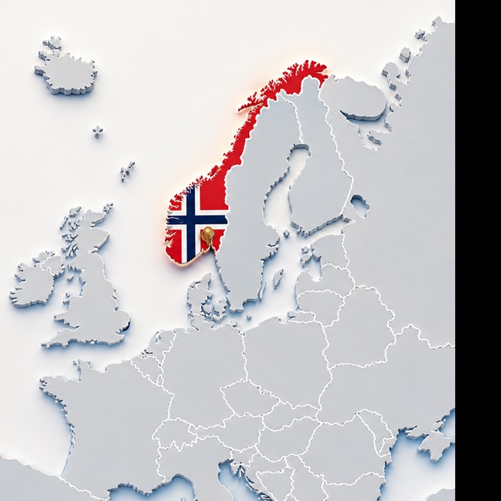 World map with Norway location marker