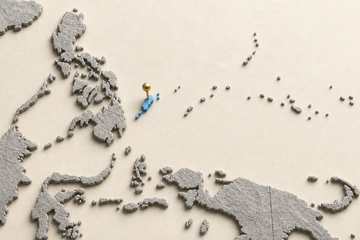 World map with Palau location marker