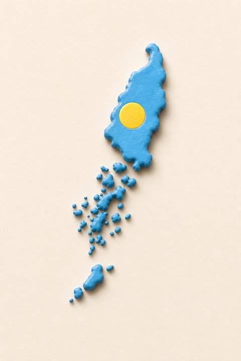 Palau country outline
