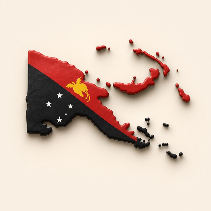 Papua New Guinea country outline