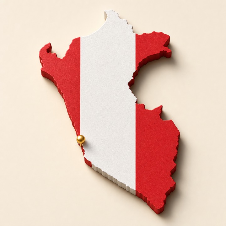 Peru country outline