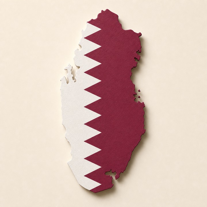 Qatar country outline