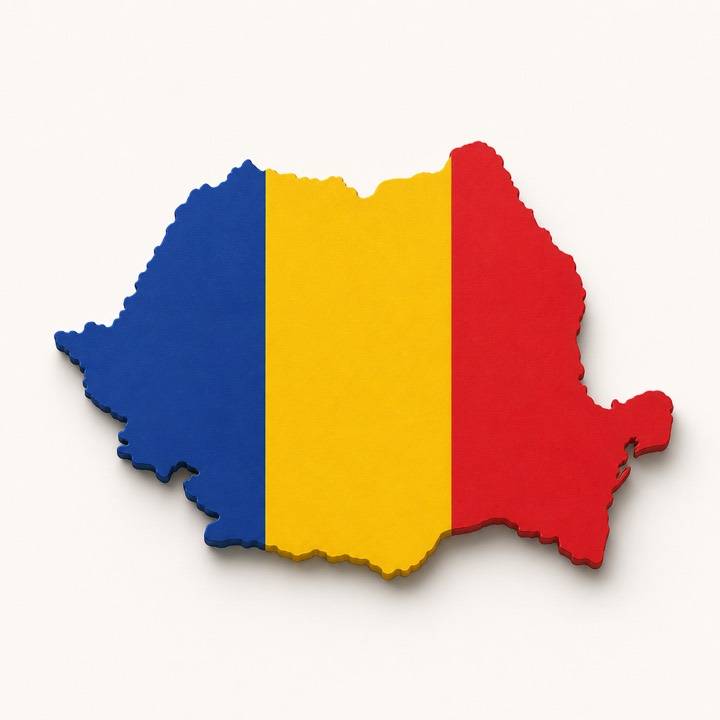 Romania country outline