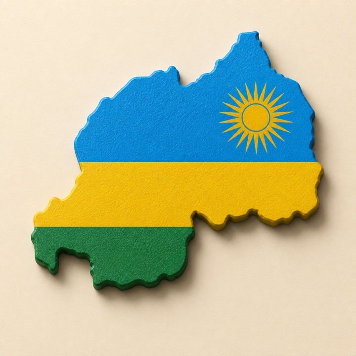 Rwanda country outline