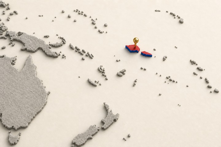 World map with Samoa location marker