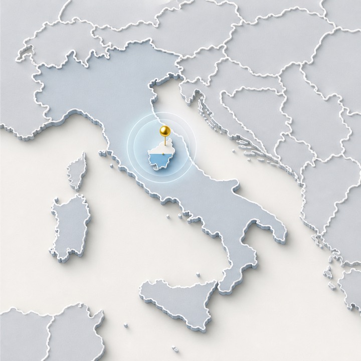 World map with San Marino location marker