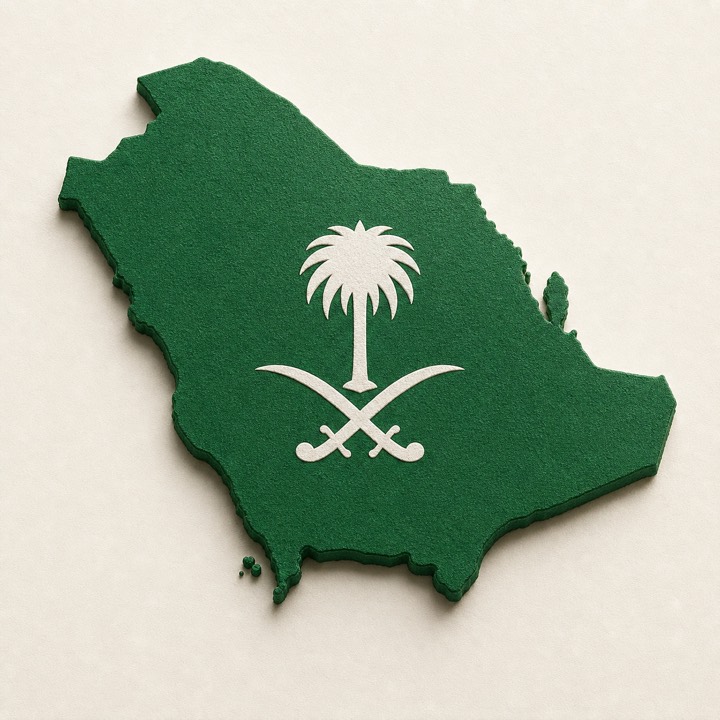 Saudi Arabia country outline