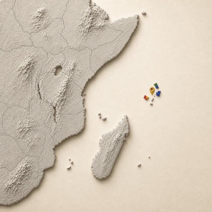 World map with Seychelles location marker