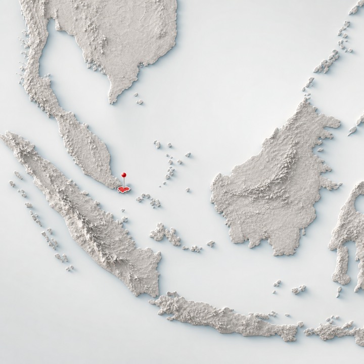 World map with Singapore location marker