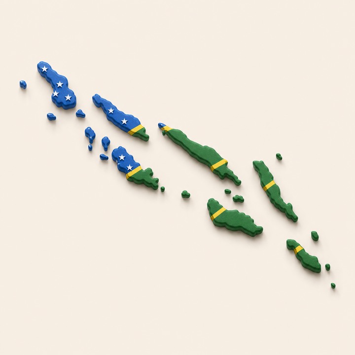 Solomon Islands country outline