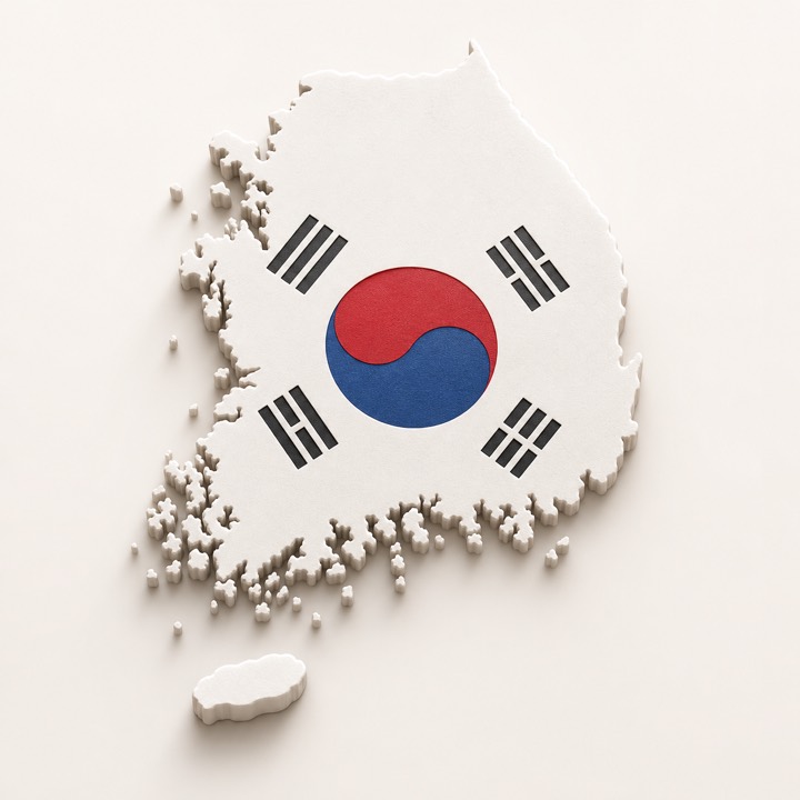 South Korea country outline